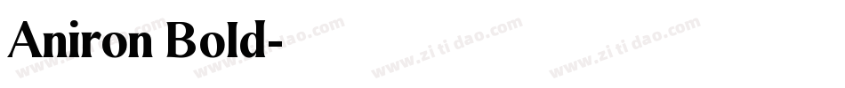 Aniron Bold字体转换